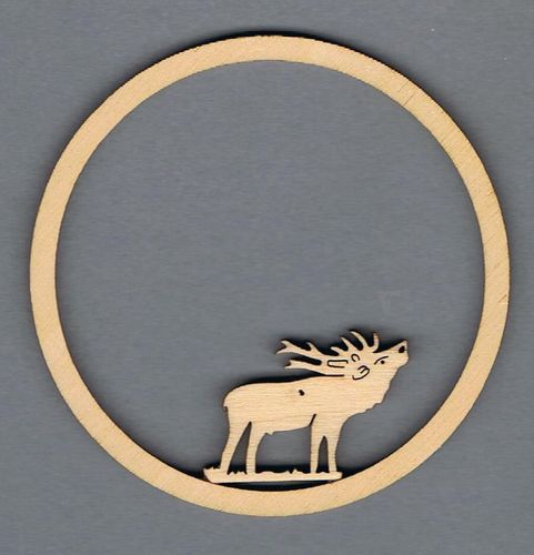 20 Rahmen Ring mit Hirsch