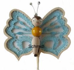 443-1 Blumenstecker Schmetterlin geklöppelt