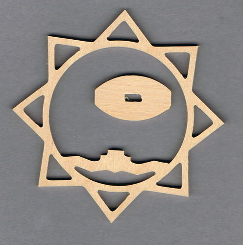 421 Holzrahmen Stern mit Platte 7,0 cm