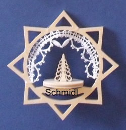 548-5 Stern mit Spanbaum geklöppelt